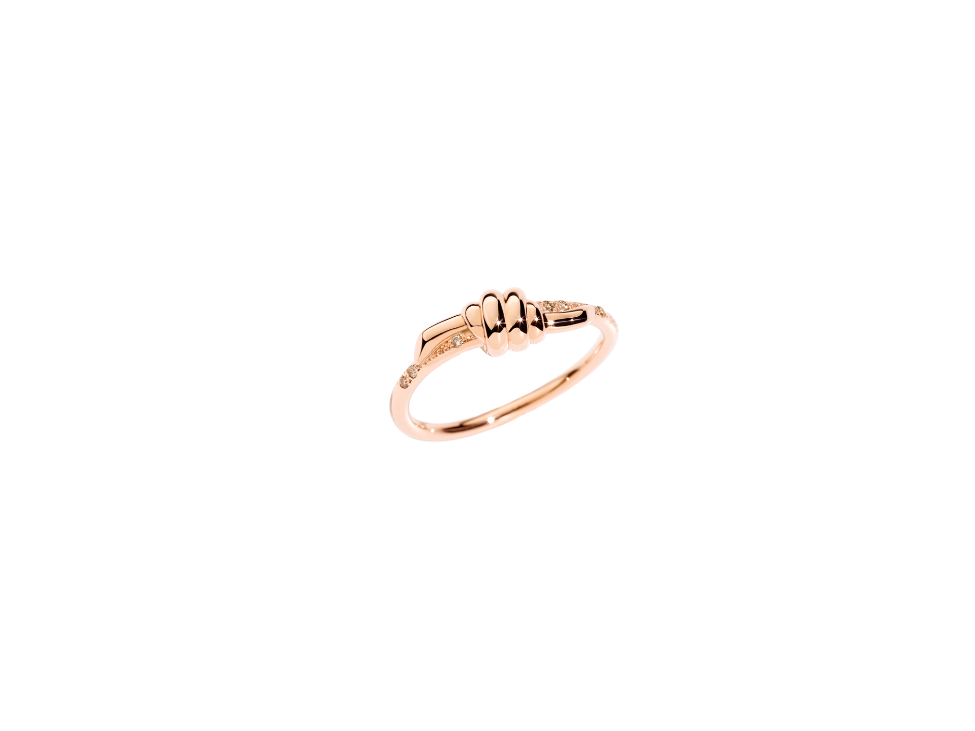 DoDo ROSE GOLD BROWN DIAMOND NODO RING DoDo Online Boutique US