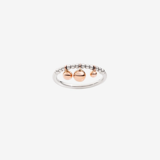 Ring Bollicine Silber Und Roségold