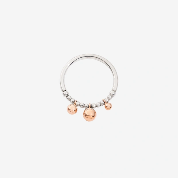 Ring Bollicine Silber Und Roségold
