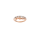 Bollicine戒指 - 9k玫瑰金, 银色