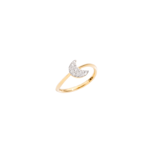 Anello Prezioso Luna - Oro Giallo 18k, Diamanti Bianchi