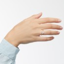 Ring Kleeblatt „precious“ - Gelbgold 18k, Weiße Diamanten