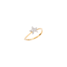 Anello Mini Stellina Prezioso - Oro Giallo 18k, Diamanti Bianchi