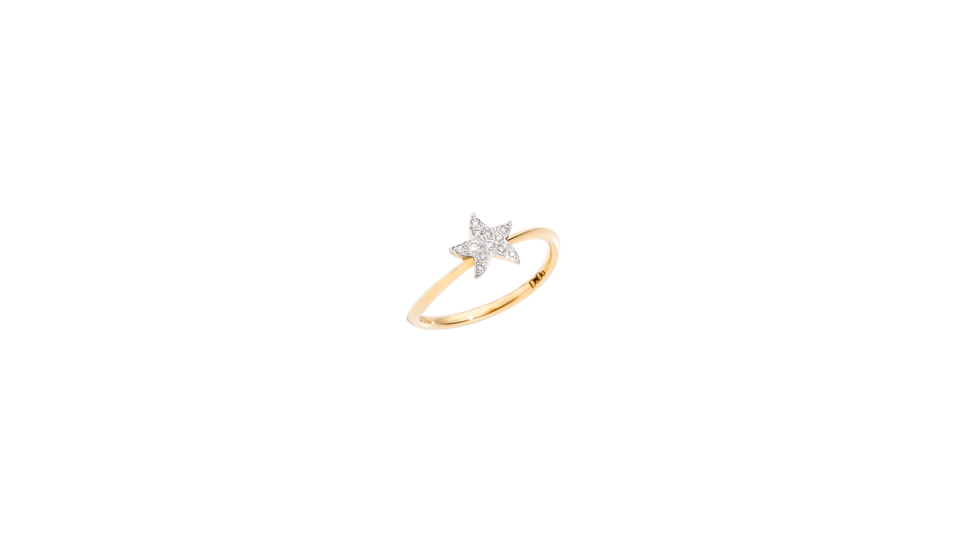 DoDo ANELLO STELLINA ORO GIALLO DIAMANTI BIANCHI DoDo Online Boutique Italia