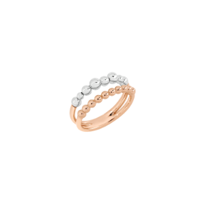 Bollicine Ring - 9k Rose Gold, Silver
