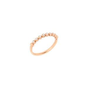 Bague Bollicine Précieuse - Or Rose 9k, Diamants Blancs