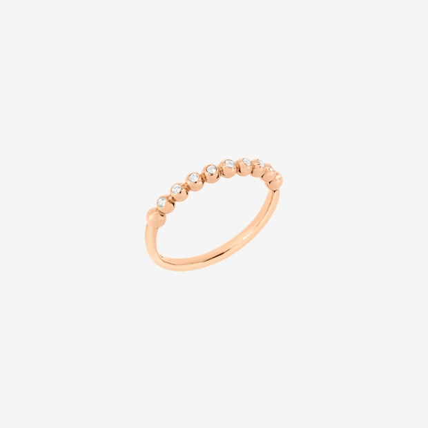 Ring Bollicine Roségold Und Weisse Diamanten