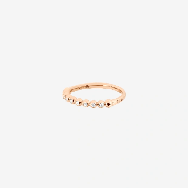 Ring Bollicine Roségold Und Weisse Diamanten