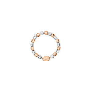 Mini Granelli Ring - 9k Rose Gold, Silver