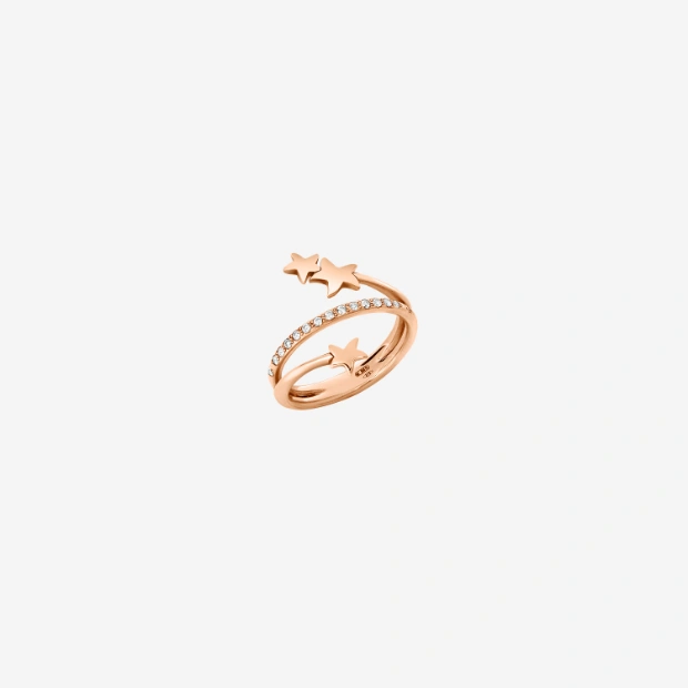 Bague Spirale Stellina Or Rose & Diamants