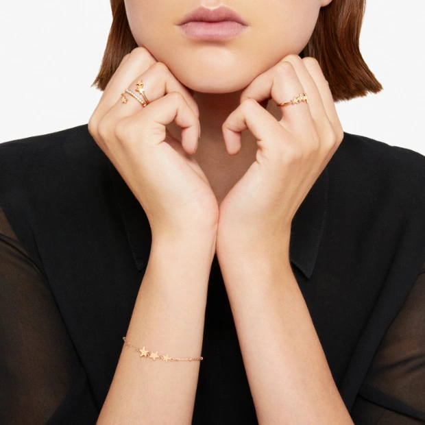 Bague Spirale Stellina Or Rose & Diamants