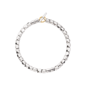 Stud Bracelet - Silver, 18k Yellow Gold