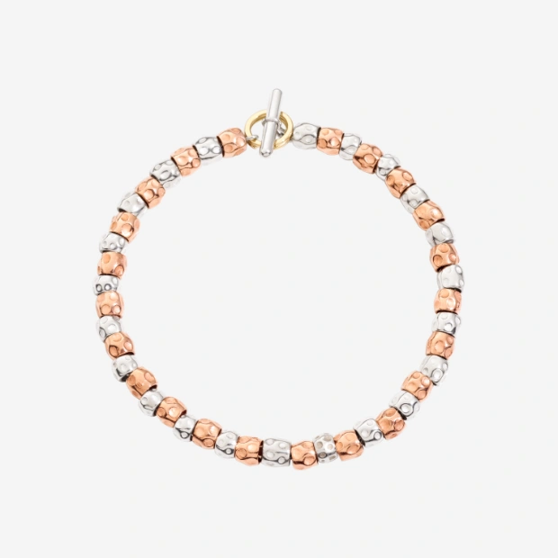 Silver & Rose Gold Granelli Bracelet