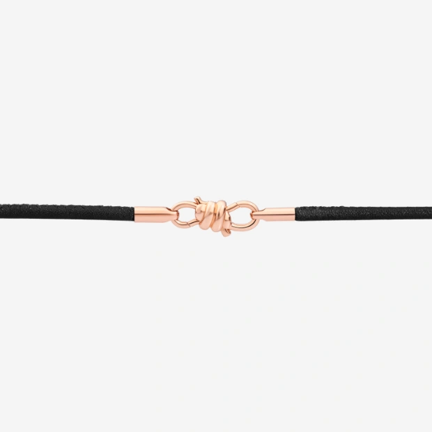 Rose Gold & Leather Cord Nodo Bracelet