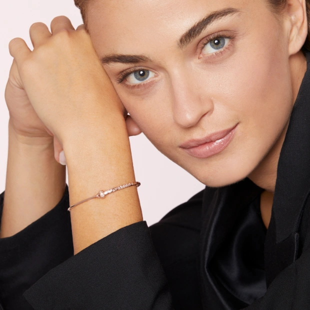 Rose Gold & Diamond Essentials Bangle