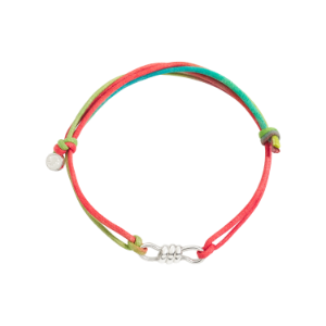 Nodo Bracelet Rainbow - Silver, Cotton
