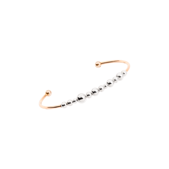 Bracelet Jonc Bollicine Or Rose & Argent