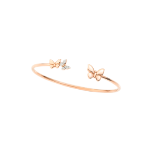 Precious Butterfly Cuff - 9k Rose Gold, White Diamonds