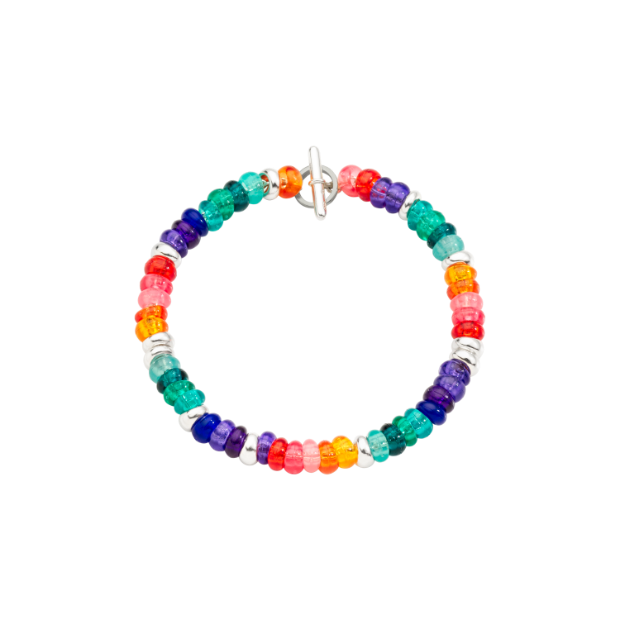 Pulsera Rondelle Arcoíris