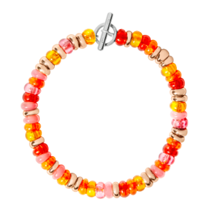 Rondelle Bracelet - Steel, 18k Rose Gold Plated Silver, Recycled Plastic