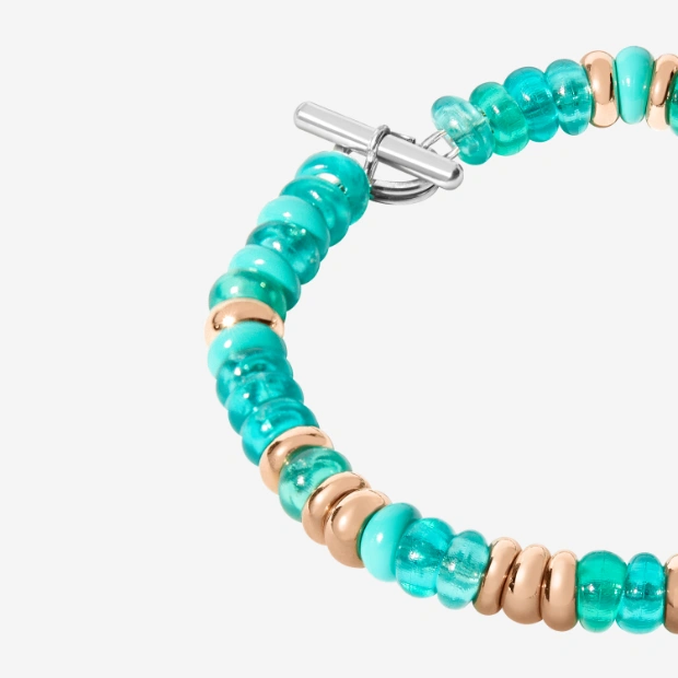 Rondelle Bracelet In Gold-plated Silver & Recycled Plastic