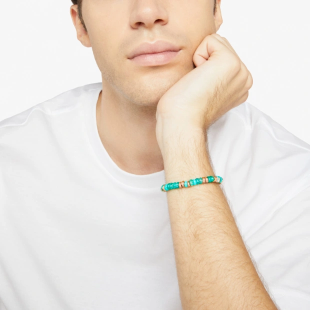 Rondelle Bracelet In Gold-plated Silver & Recycled Plastic