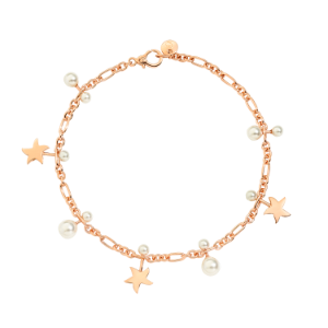 Bracciale Stellina - 9k Rose Gold, Crystal Beads