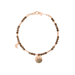 Bracciale Moon & Sun - Oro Rosa 9k, Diamanti Brown