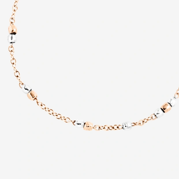 Armband Mini-granelli Roségold Und Silber