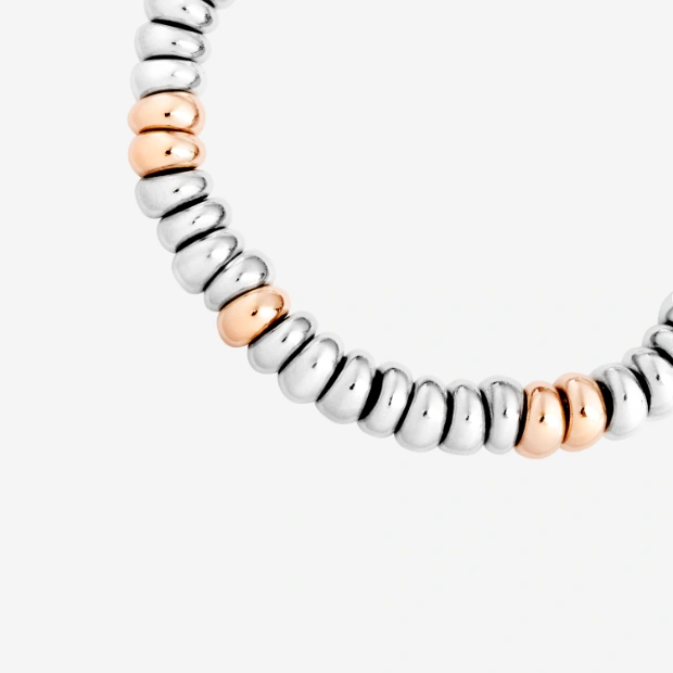 Silver & Gold Plated Silver Rondelle Bracelet