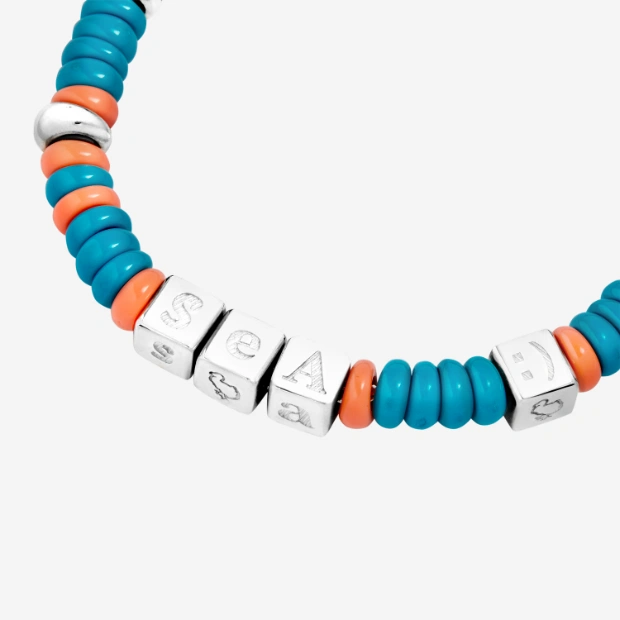Rondelle Tenaka Bracelet In Silver & Recycled Plastic