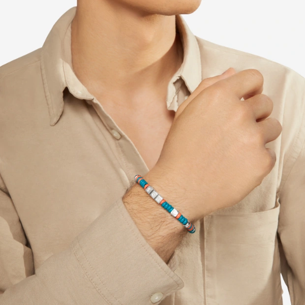 Rondelle Tenaka Bracelet In Silver & Recycled Plastic