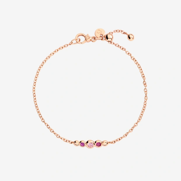 Bracciale Bollicine Oro Rosa Pietre Colorate