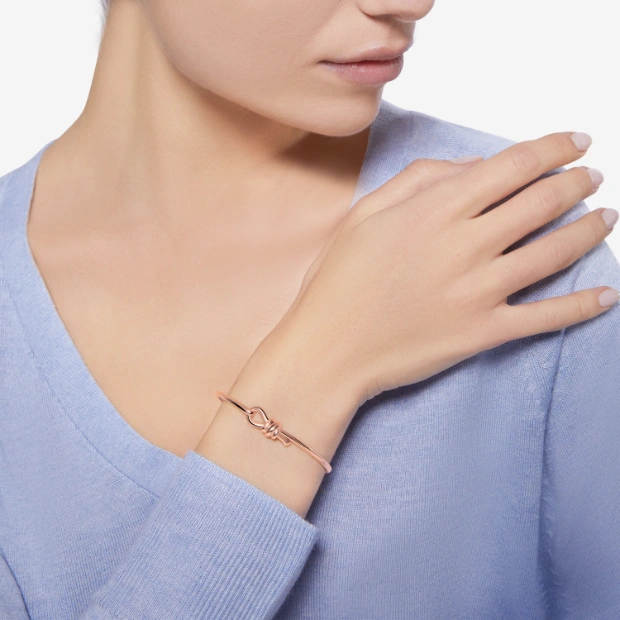 Rose Gold Nodo Bangle Bracelet