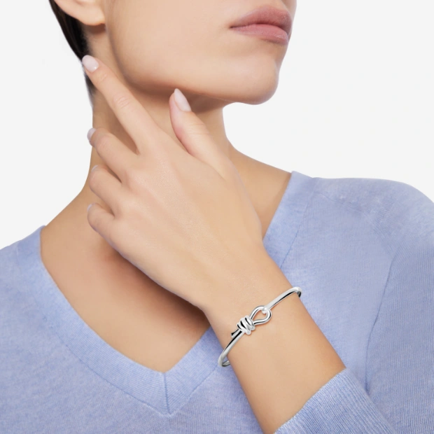 Silver Nodo Bangle Bracelet