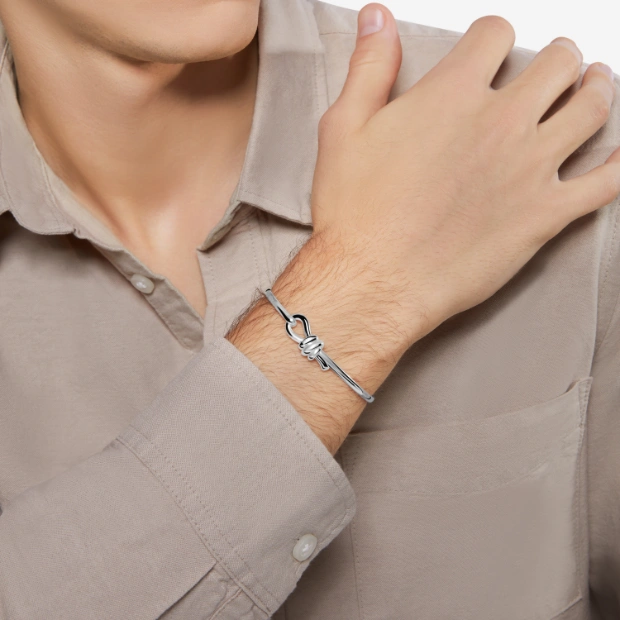 Silver Nodo Bangle Bracelet