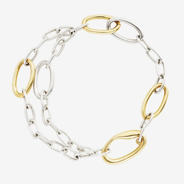 Armband Essentials Aus Silber Und Vergoldetem Silber