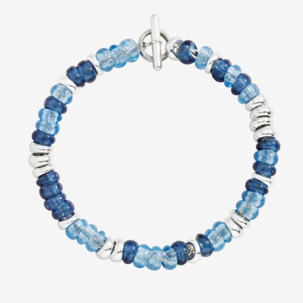 Rondelle Bracelet In Silver & Recycled Plastic