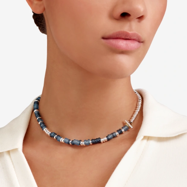 Rondelle Bracelet In Silver & Recycled Plastic