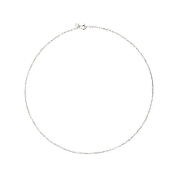 Essentials Necklace In 18k Rhodium Plated White Gold