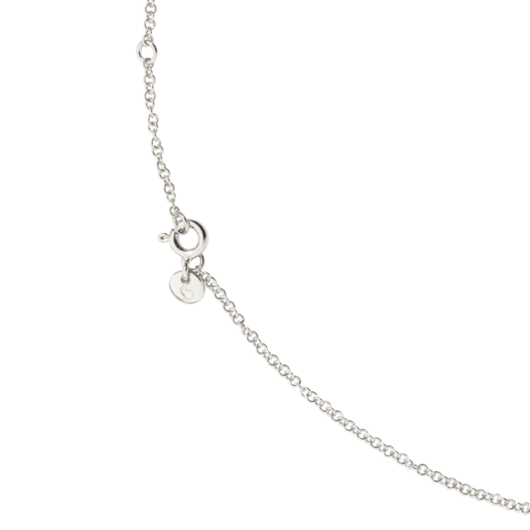 Essentials Necklace In 18k Rhodium Plated White Gold