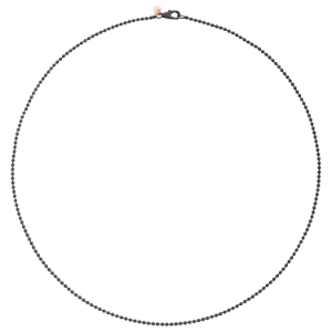 Collana Bollicine - Acciaio, Pvd Nero, Oro Rosa 9k