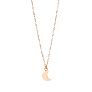 Collana Mini Luna - Oro Rosa 9k