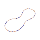 Mini Granelli Necklace - 9k Rose Gold, Blue Ceramics, Steel