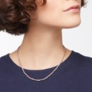 Halskette Mini-granelli - Roségold 9k, Silber, Stahl