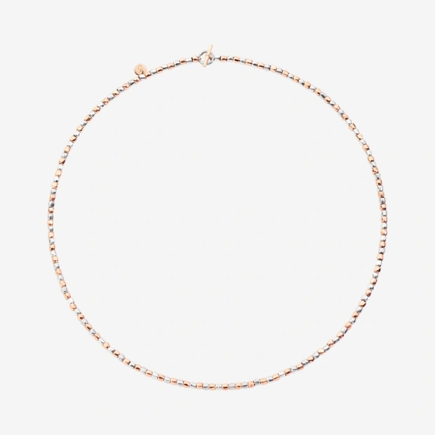 Silver & Rose Gold Mini Granelli Necklace