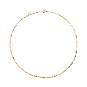 Mini Granelli Necklace - 18k Yellow Gold, Steel