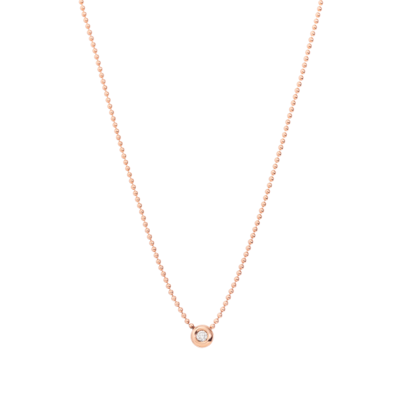 DoDo ROSE GOLD WHITE DIAMOND BOLLICINE NECKLACE DoDo Online Boutique US