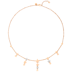 Halskette Stellina „precious“ Mit Diamanten - Roségold 9k, Weiße Diamanten