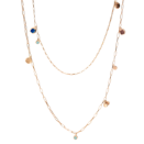 Bazaar Necklace - 18k Rose Gold Plated Silver, Enamel
